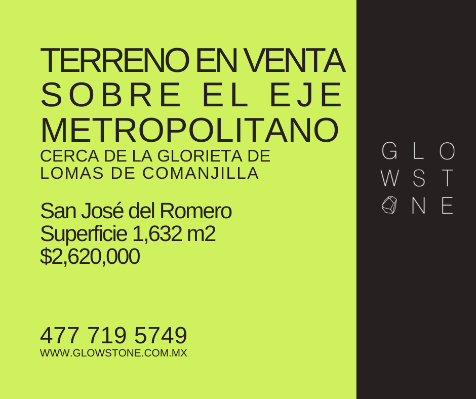 TERRENO SOBRE EJE METROPOLITANO