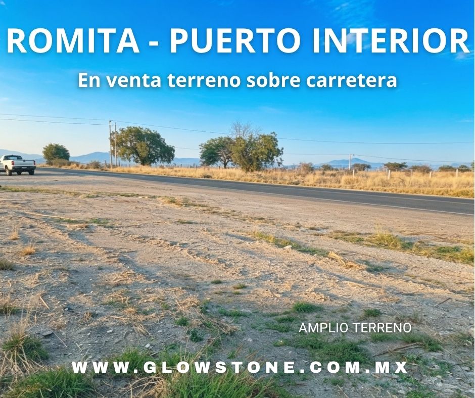 7.8 hectáreas en carretera Romita Puerto Interior | Oportunidad de negocio con alta plusvalía