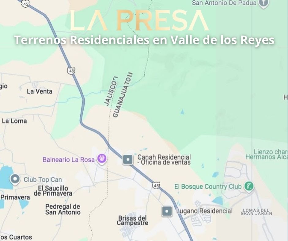 Terrenos en venta en La Presa Valle de los Reyes