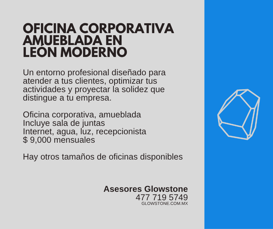 oficina corporativa amueblada en León Moderno