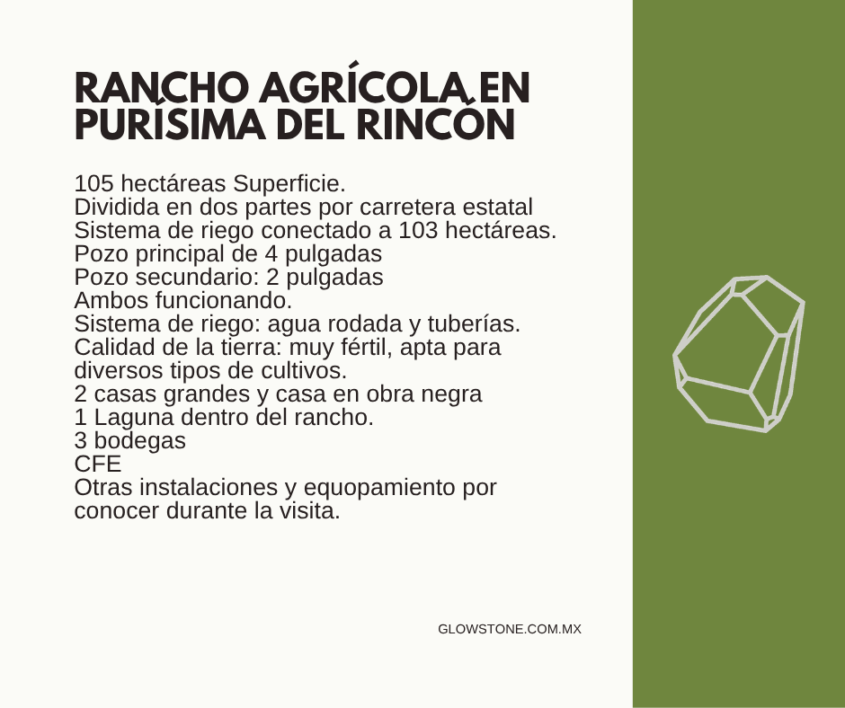 rancho agrícola en venta en Purísima del Rincón
